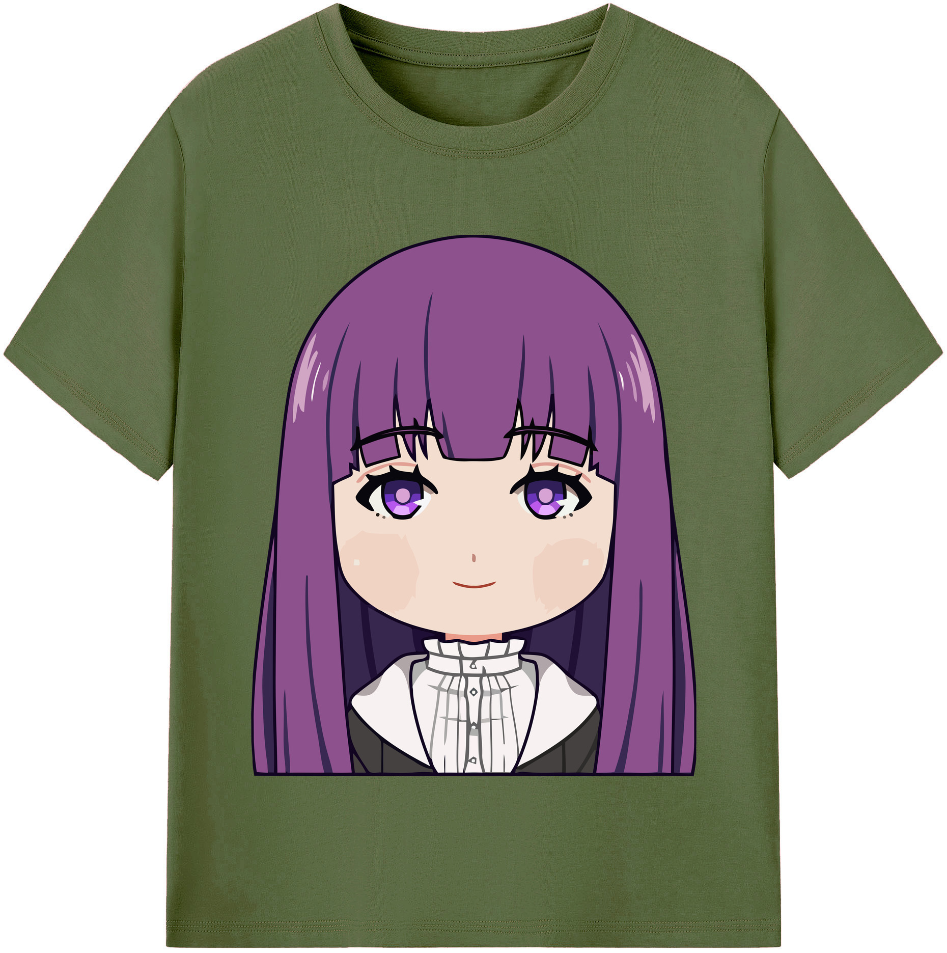 （画像用） 葬送のフリーレン Frieren 綿100％半袖Tシャツ（フロントプリント）